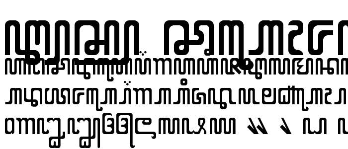 X Code from East Regular font